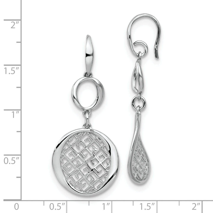 Lovely Rita's Earrings Silver Rhodium-plated Filigree Dangle Earrings