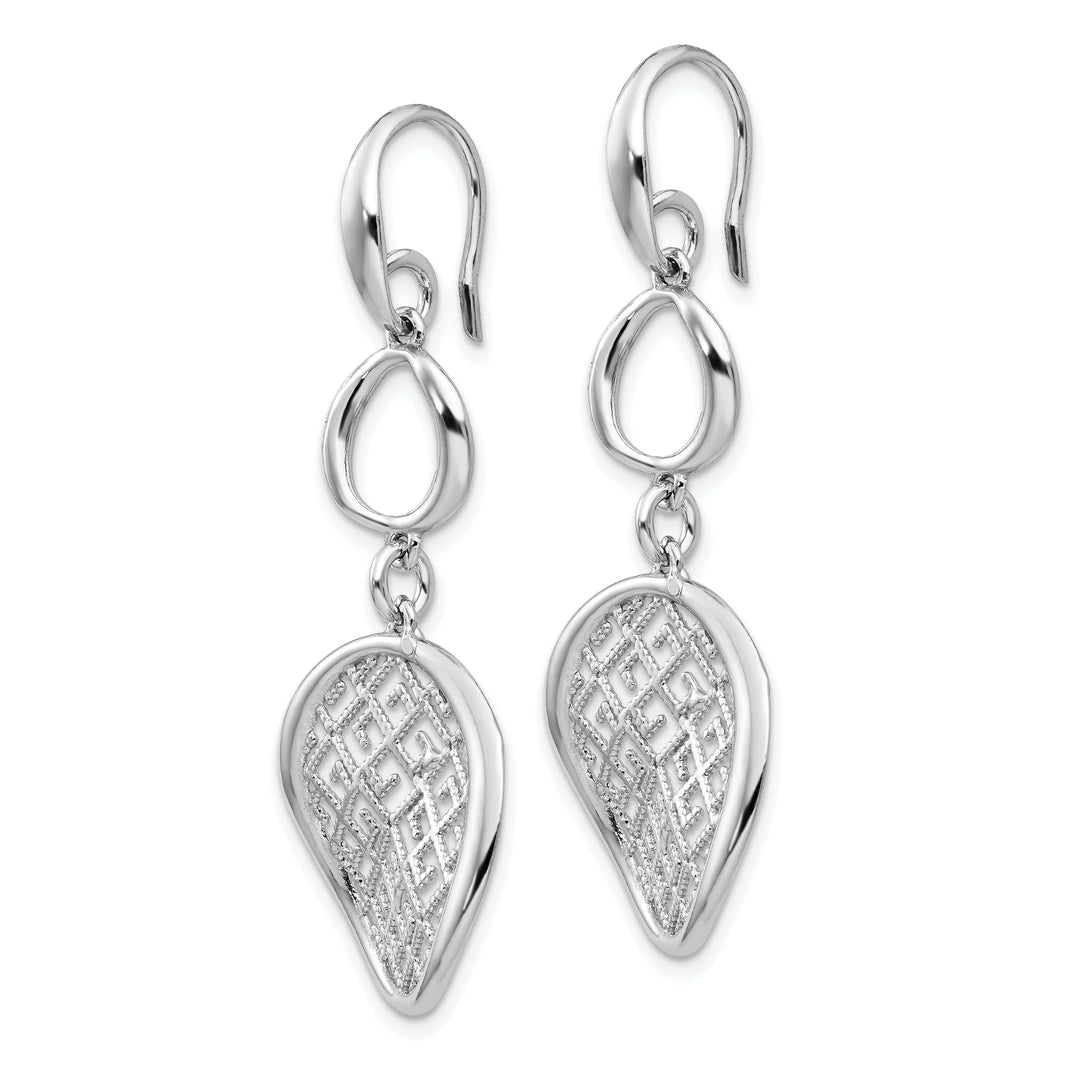 Lovely Rita's Earrings Silver Rhodium-plated Filigree Dangle Earrings