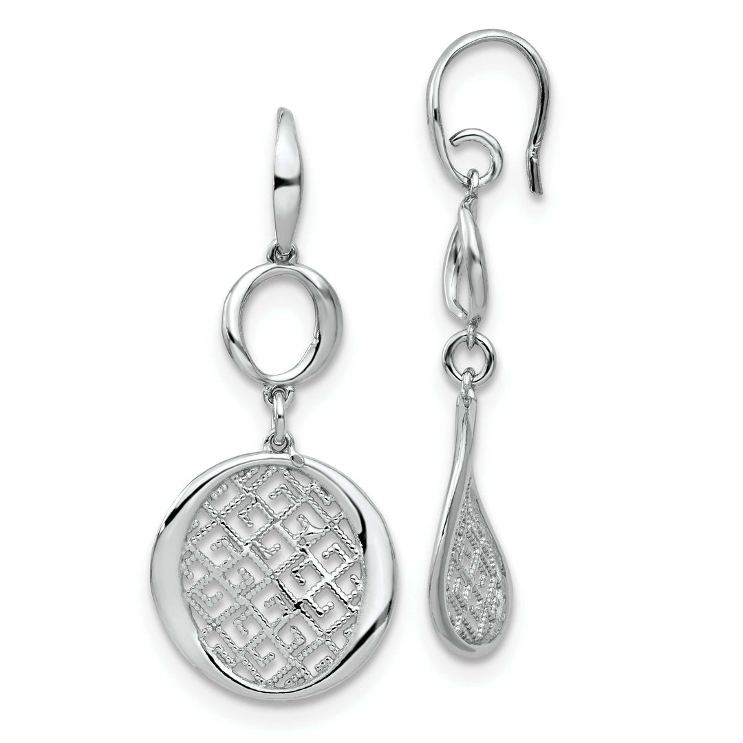 Lovely Rita's Earrings Silver Rhodium-plated Filigree Dangle Earrings