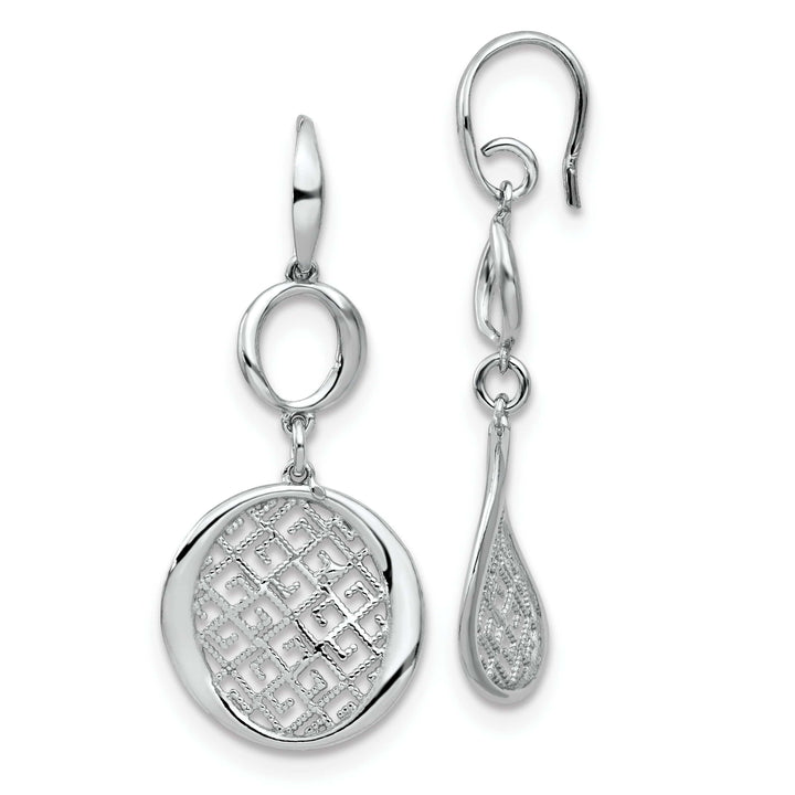 Lovely Rita's Earrings Silver Rhodium-plated Filigree Dangle Earrings