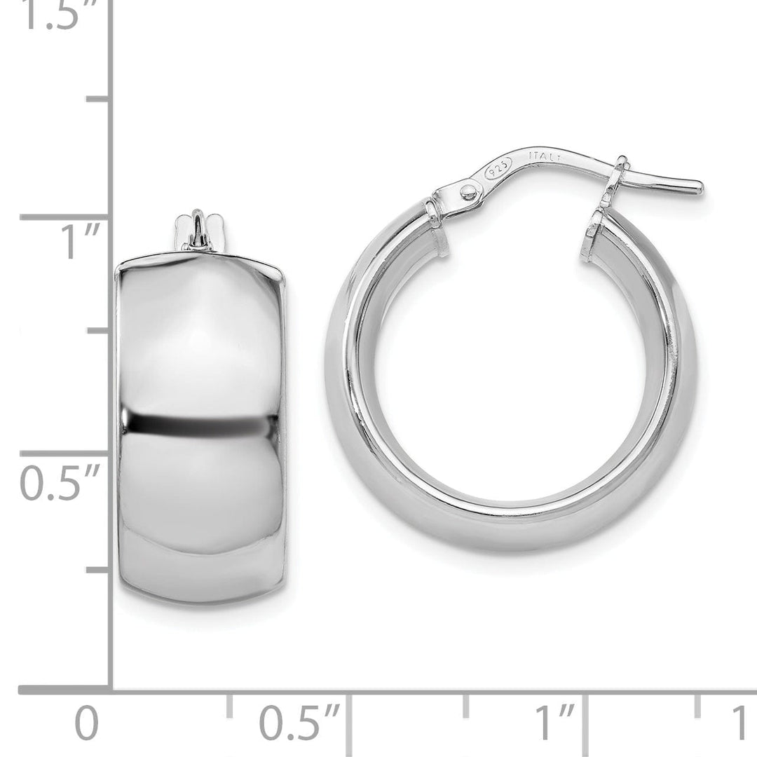 Lovely Rita's Earrings Silver Rhodium-plated Hoop Earrings