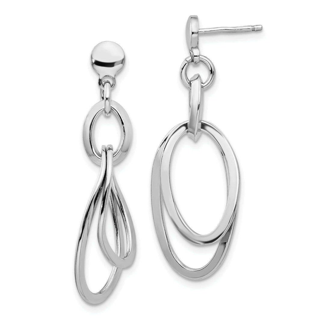 Lovely Rita's Earrings Silver Rhodium-plated Polished Dangle Earrings