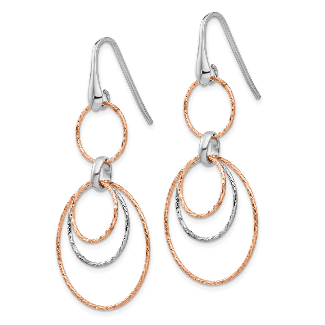 Lovely Rita's Earrings Silver Rose-gold Plated D.C Dangle Earrings