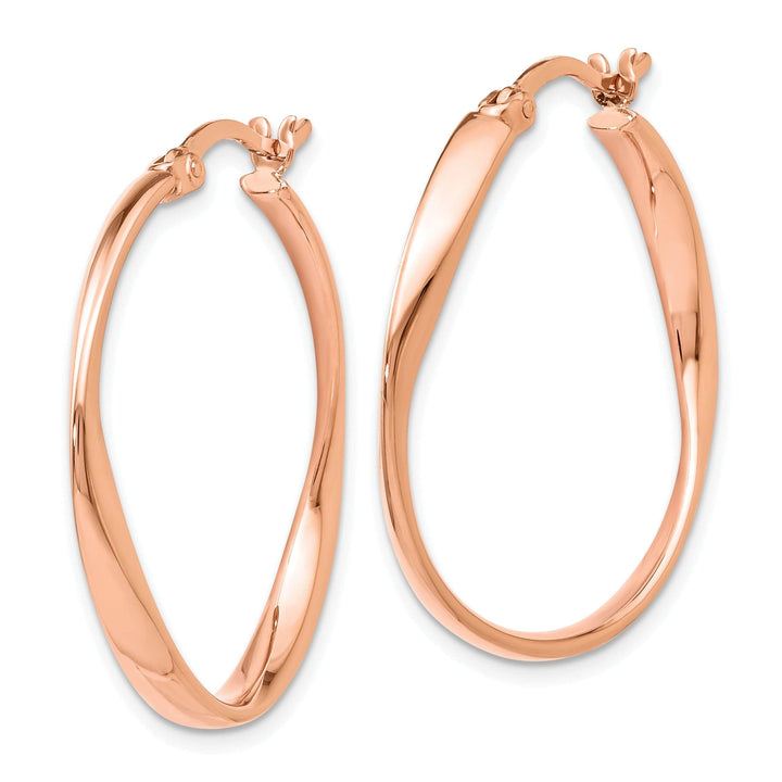 Lovely Rita's Earrings Silver Rose Gold-plated Polished Hoop Earrings