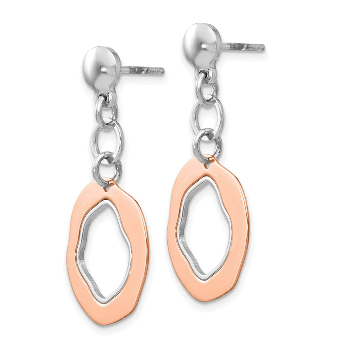 Lovely Rita's Earrings Silver Rose Gold-plated Post Dangle Earrings