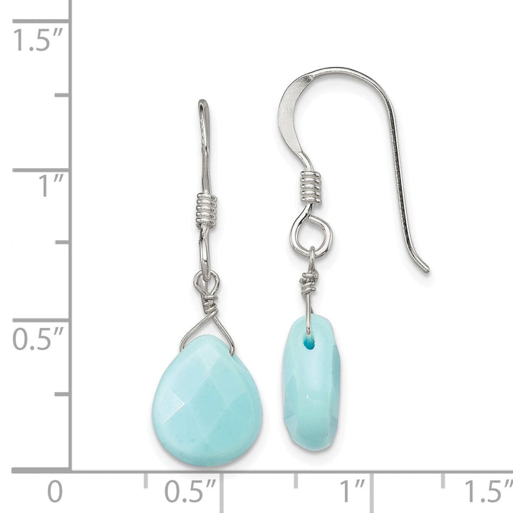 Lovely Rita's Earrings Silver Shepherds Hook Genuine Amazonite Earring