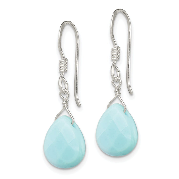 Lovely Rita's Earrings Silver Shepherds Hook Genuine Amazonite Earring