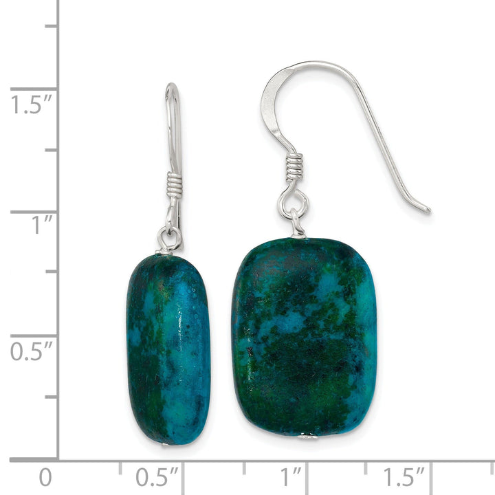 Lovely Rita's Earrings Silver Stabilized Chrysocolla Drop Earrings