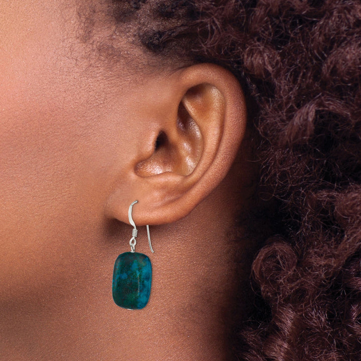 Lovely Rita's Earrings Silver Stabilized Chrysocolla Drop Earrings