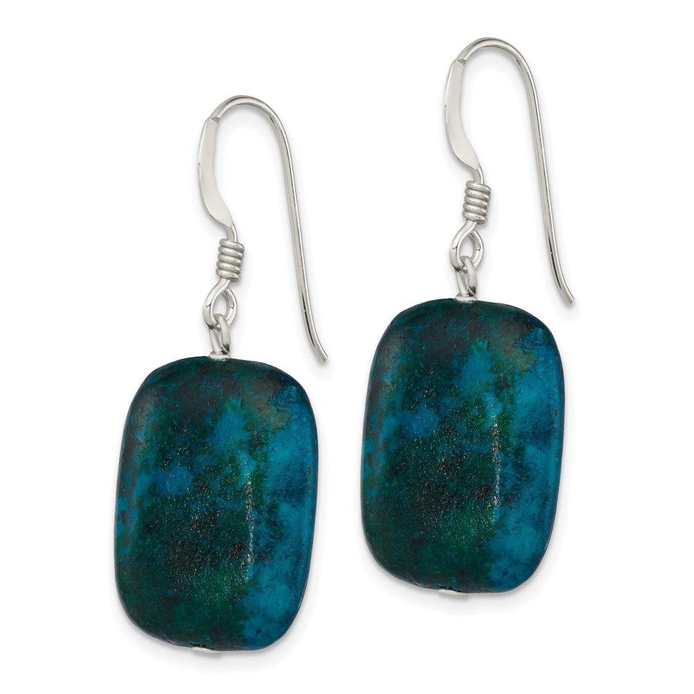 Lovely Rita's Earrings Silver Stabilized Chrysocolla Drop Earrings