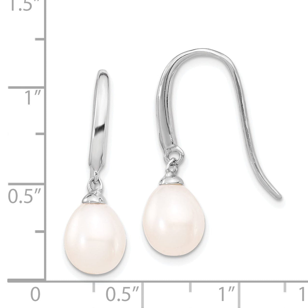 Lovely Rita's Earrings Silver Water Culture Pearl Dangle Hook Earrings
