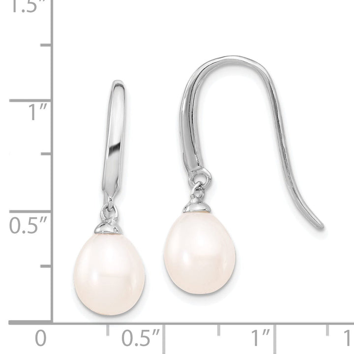 Lovely Rita's Earrings Silver Water Culture Pearl Dangle Hook Earrings