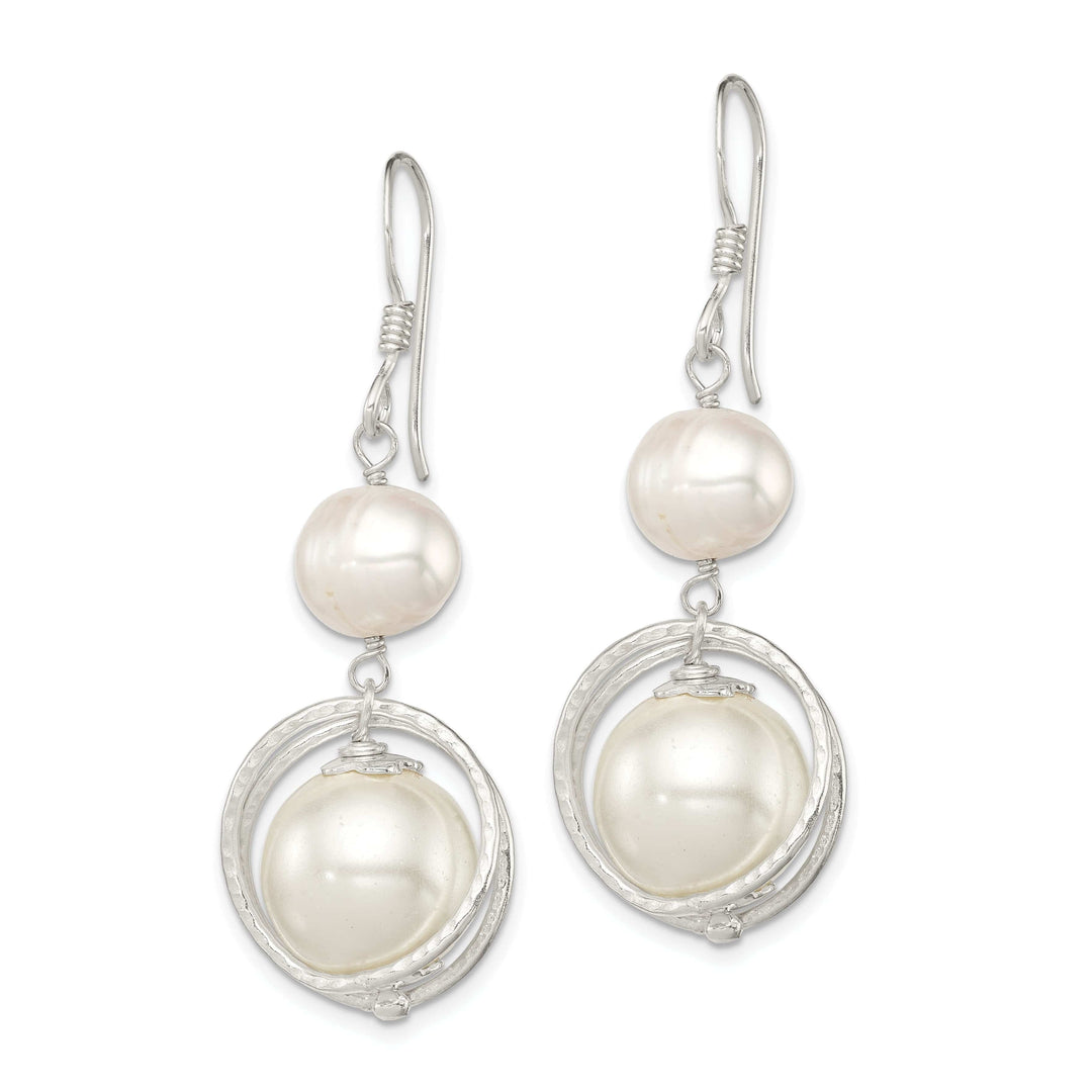 Lovely Rita's Earrings Silver Water Cultured Pearl Hook Earrings