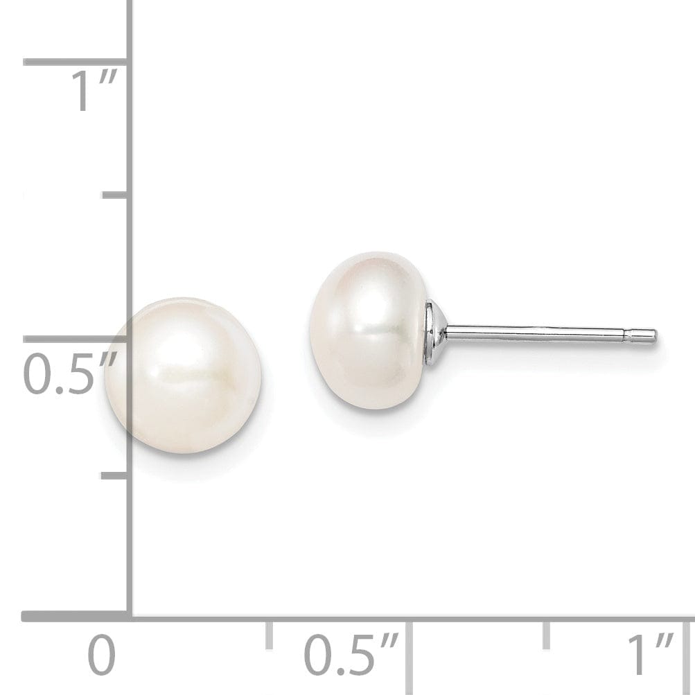 Lovely Rita's Earrings Silver White Fresh Water Cultured Pearl Earring