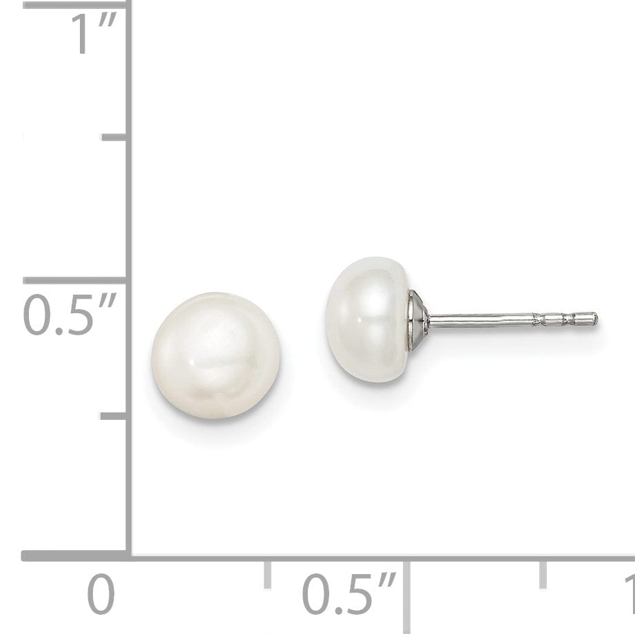 Lovely Rita's Earrings Silver White Fresh Water Cultured Pearl Earring