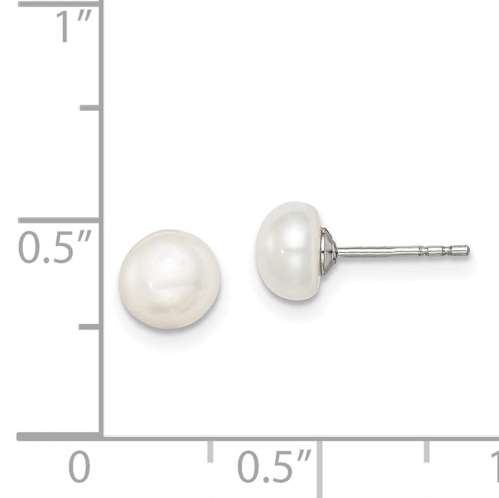 Lovely Rita's Earrings Silver White Fresh Water Cultured Pearl Earring