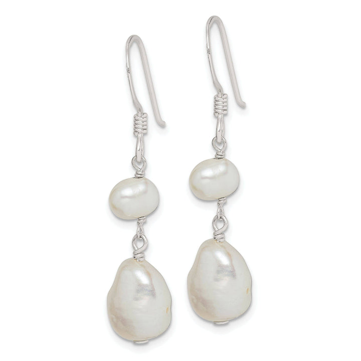 Lovely Rita's Earrings Silver White Fresh Water Pearl Dangle Earrings