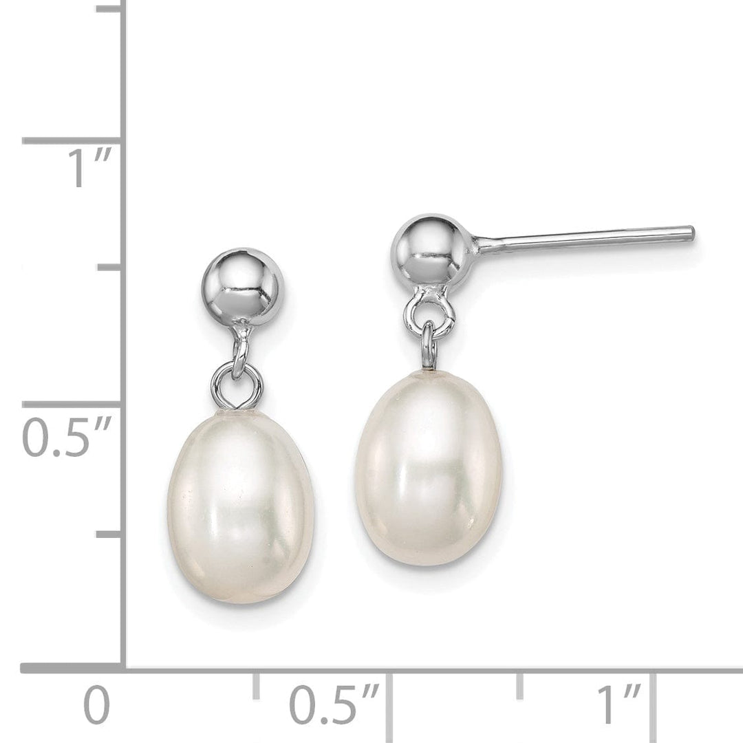 Lovely Rita's Earrings Silver White Fresh Water Pearl Post Earrings