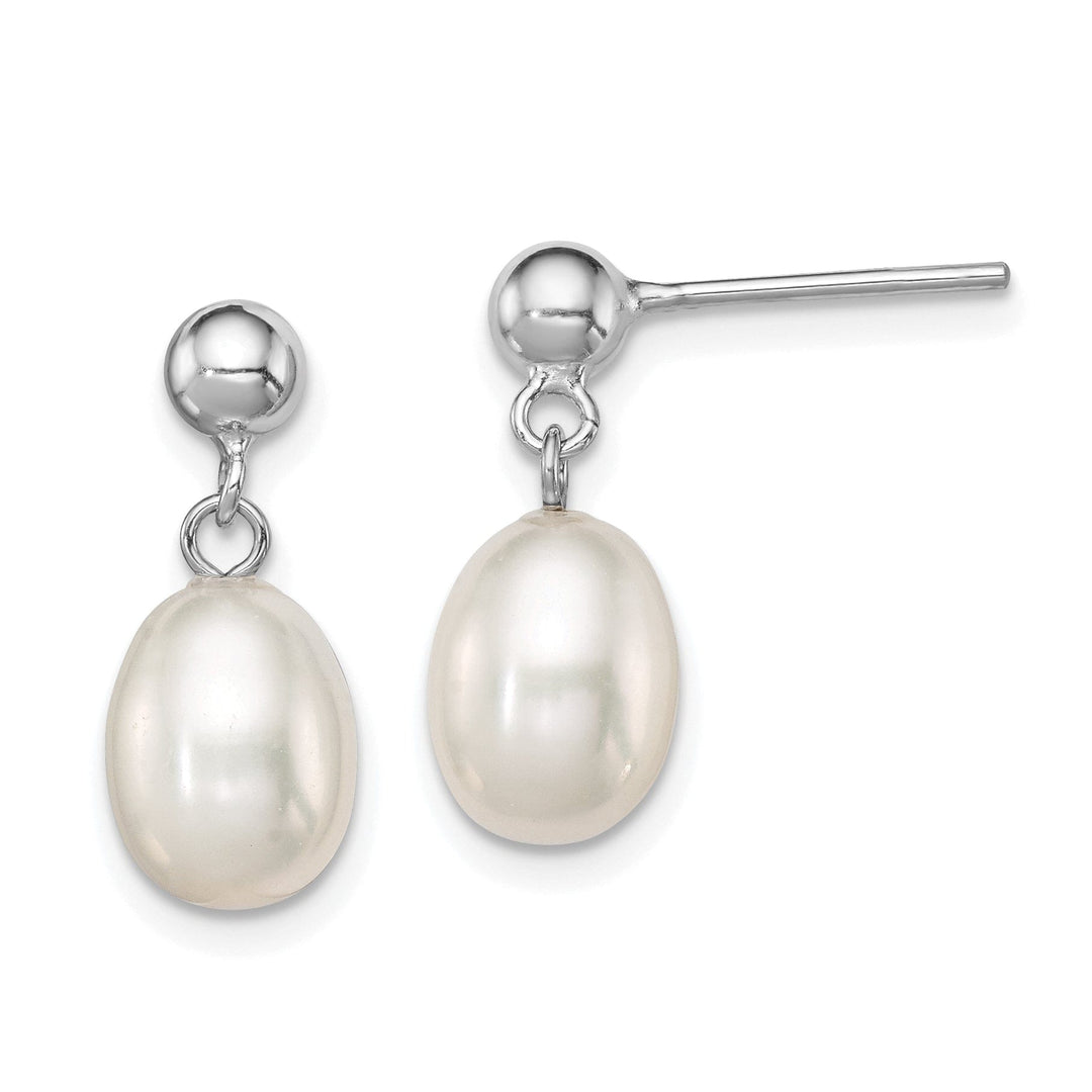Lovely Rita's Earrings Silver White Fresh Water Pearl Post Earrings