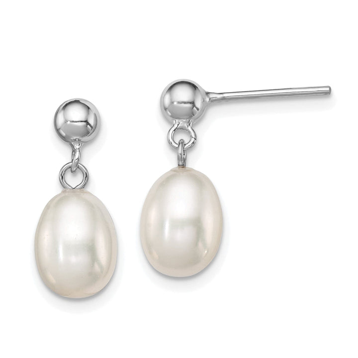 Lovely Rita's Earrings Silver White Fresh Water Pearl Post Earrings
