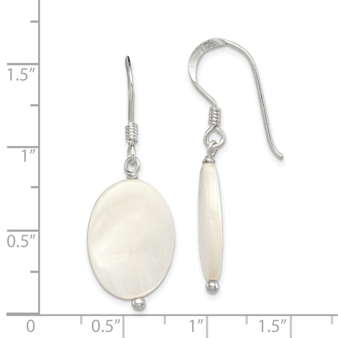 Lovely Rita's Earrings Silver White Mother of Pearl Dangle Earrings