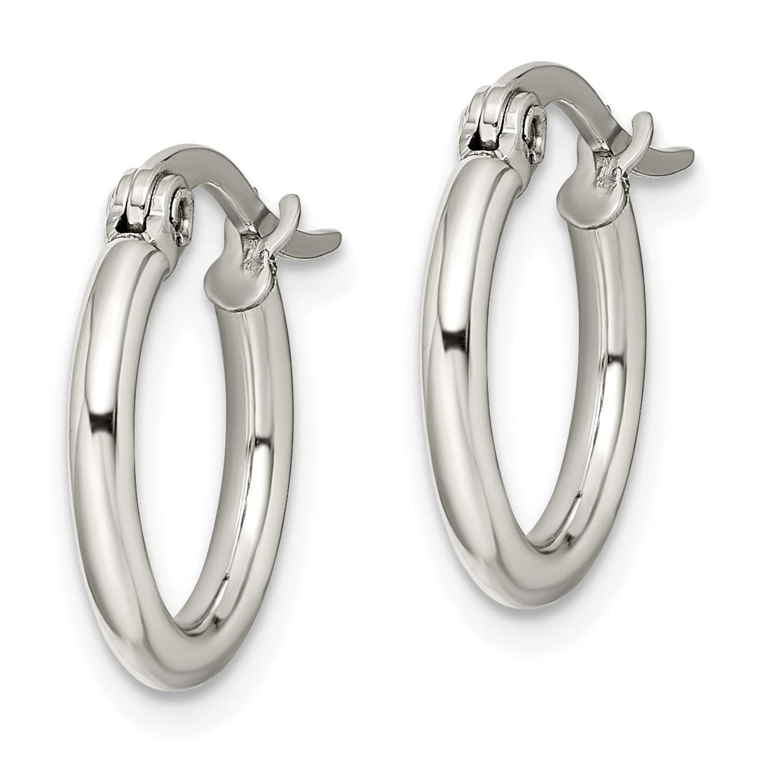 Chisel Earrings Stainless Steel Hoop Earrings 15.5MM Diameter