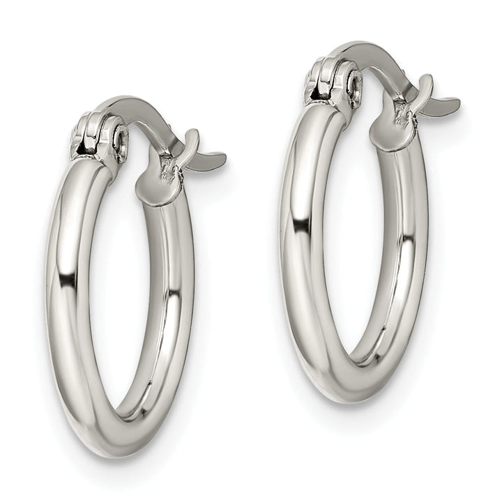 Chisel Earrings Stainless Steel Hoop Earrings 15.5MM Diameter