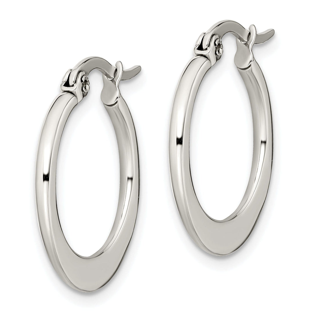 Chisel Earrings Stainless Steel Hoop Earrings 19MM Diameter