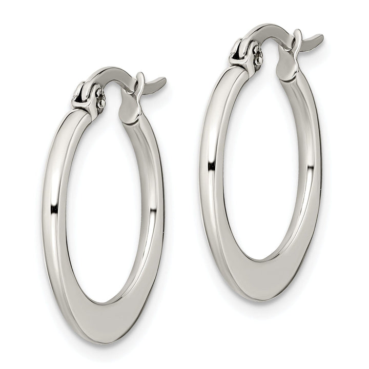 Chisel Earrings Stainless Steel Hoop Earrings 19MM Diameter