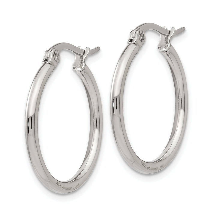 Chisel Earrings Stainless Steel Hoop Earrings 23MM Diameter