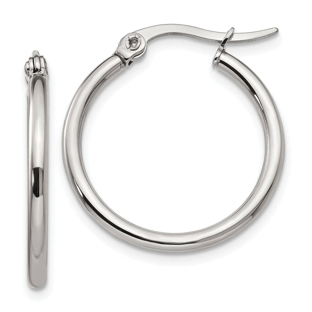Chisel Earrings Stainless Steel Hoop Earrings 23MM Diameter