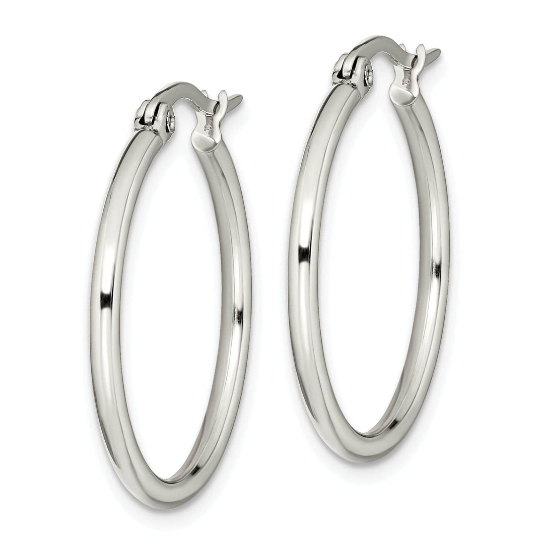 Chisel Earrings Stainless Steel Hoop Earrings 25MM Diameter