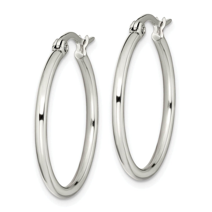 Chisel Earrings Stainless Steel Hoop Earrings 25MM Diameter
