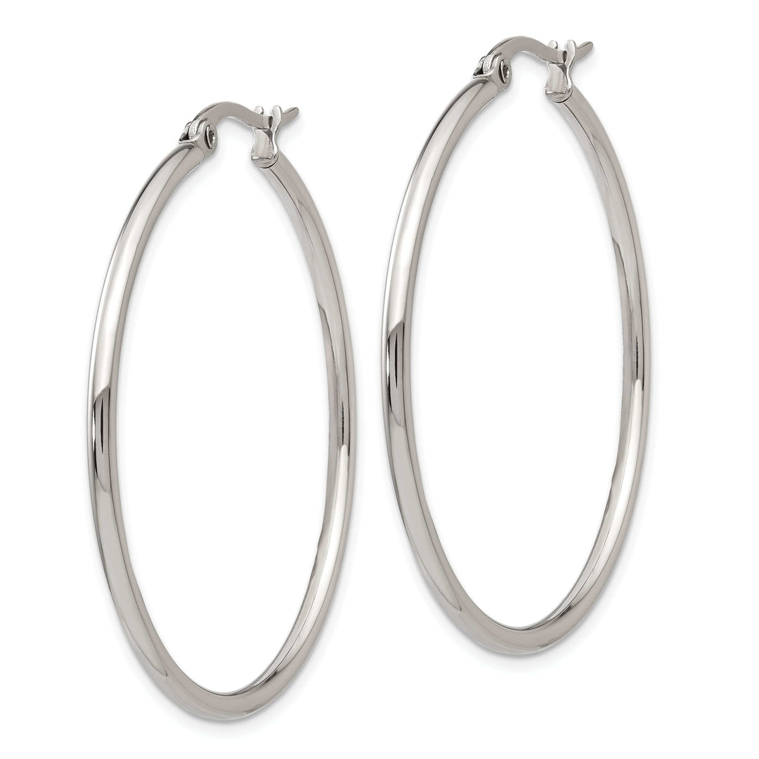 Chisel Earrings Stainless Steel Hoop Earrings 40.5MM Diameter