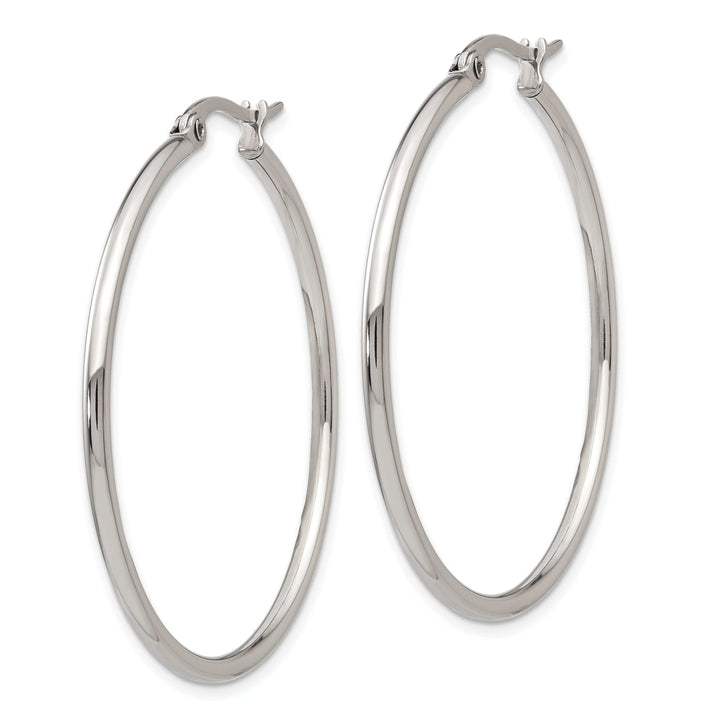 Chisel Earrings Stainless Steel Hoop Earrings 40.5MM Diameter