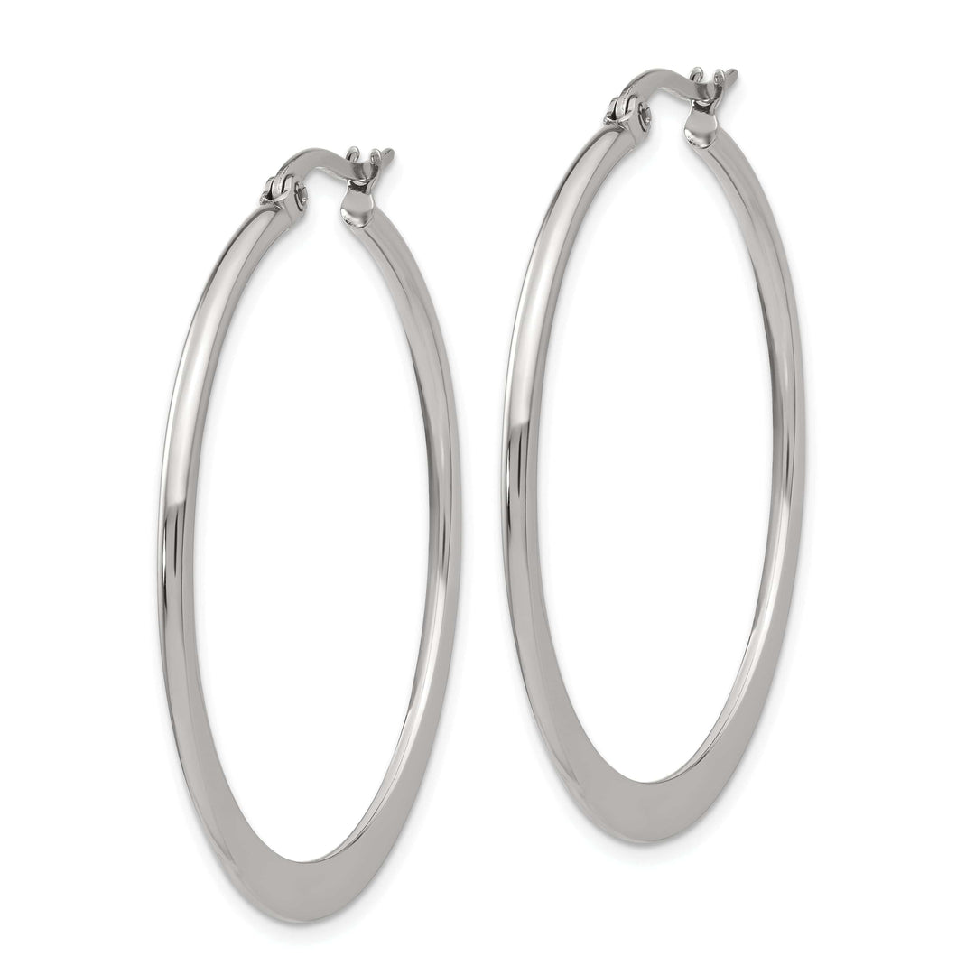 Chisel Earrings Stainless Steel Hoop Earrings 43MM Diameter