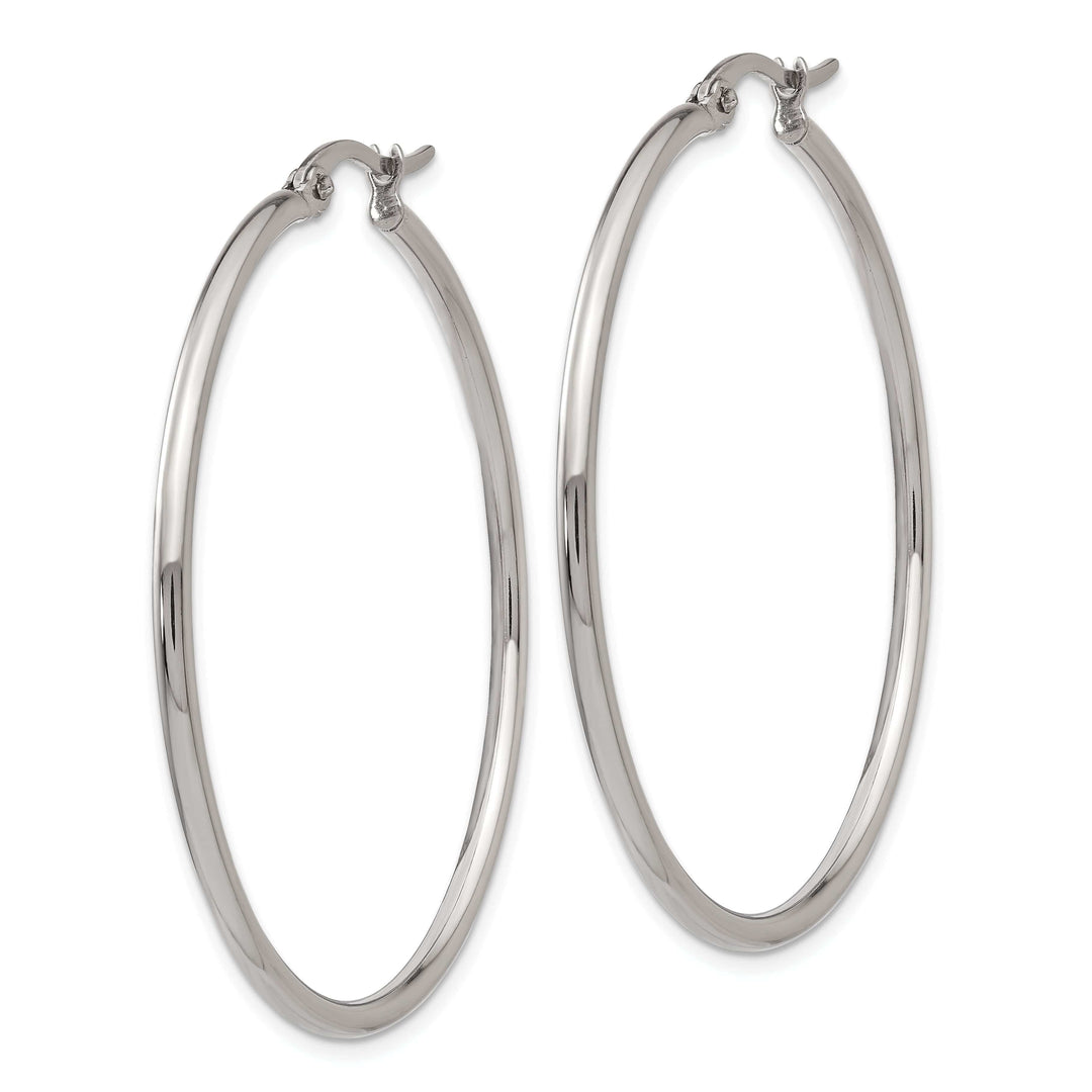 Chisel Earrings Stainless Steel Hoop Earrings 44MM Diameter