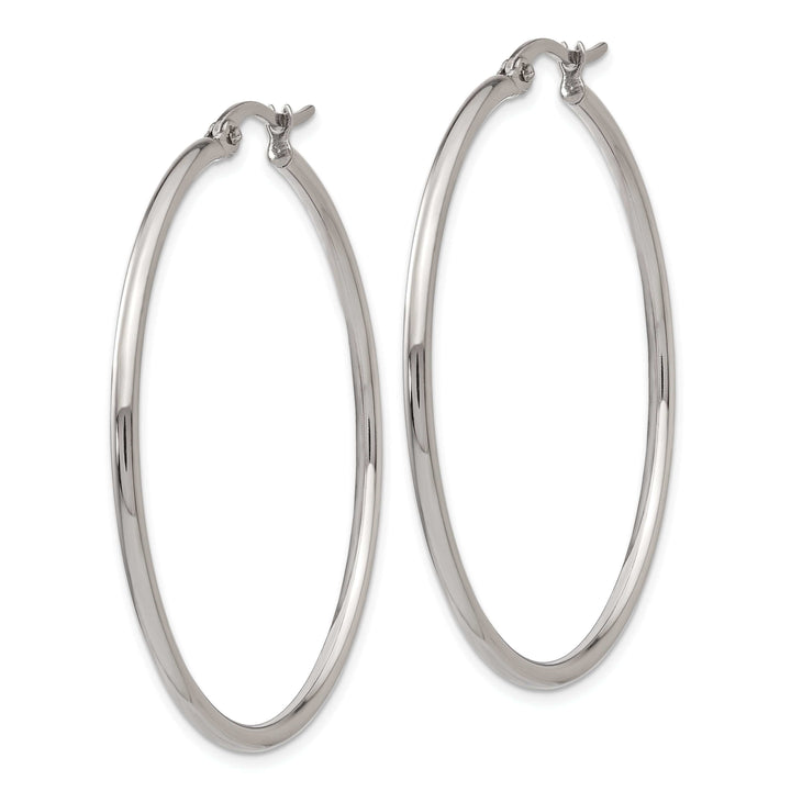 Chisel Earrings Stainless Steel Hoop Earrings 44MM Diameter