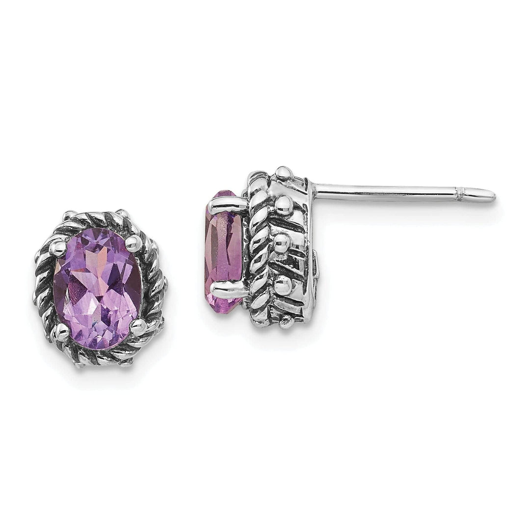 Shey Couture Earrings Sterling Silver 1.50 Carat Amethyst Earrings