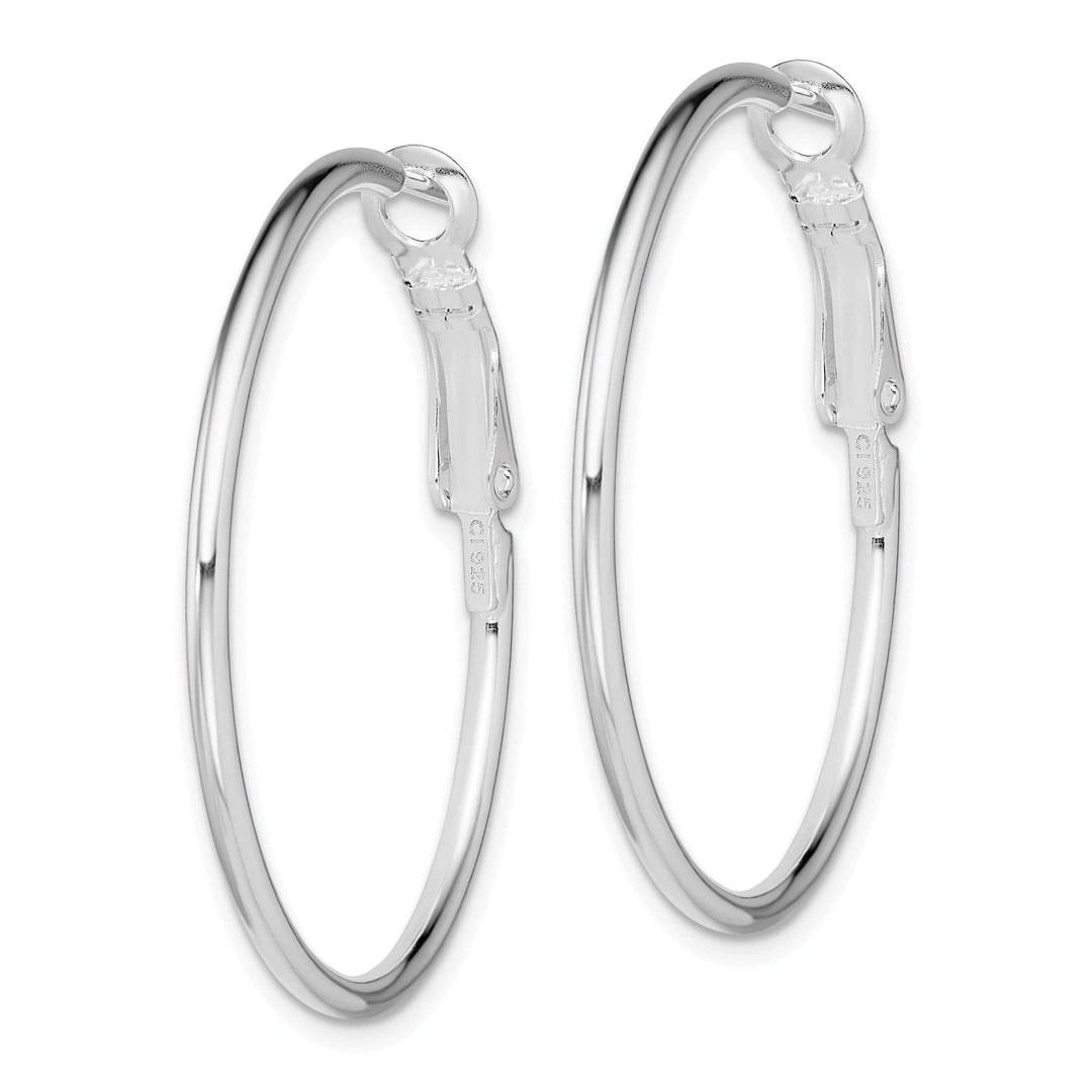 Lovely Rita's Earrings Sterling Silver 1.8mm Omega Back Round Hoop Earrings