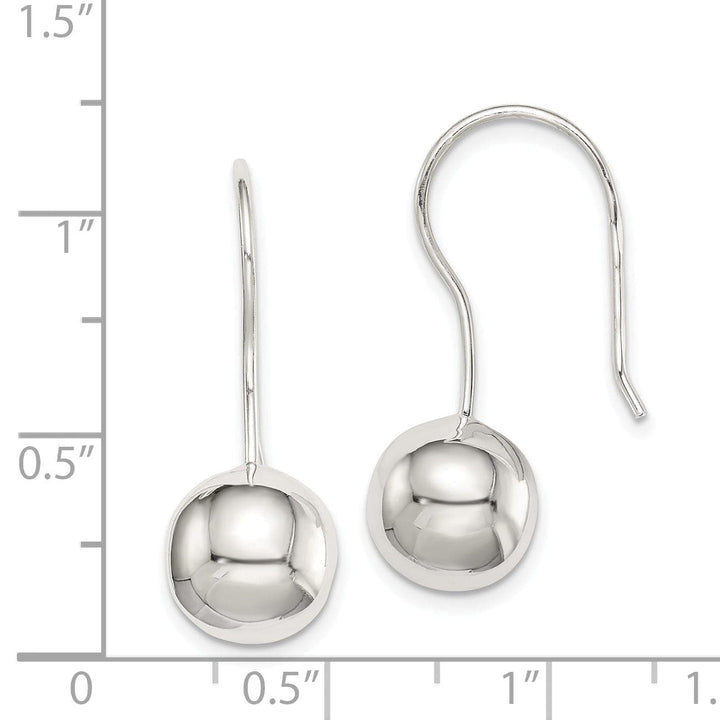 Lovely Rita's Earrings Sterling Silver 10MM Ball Earrings