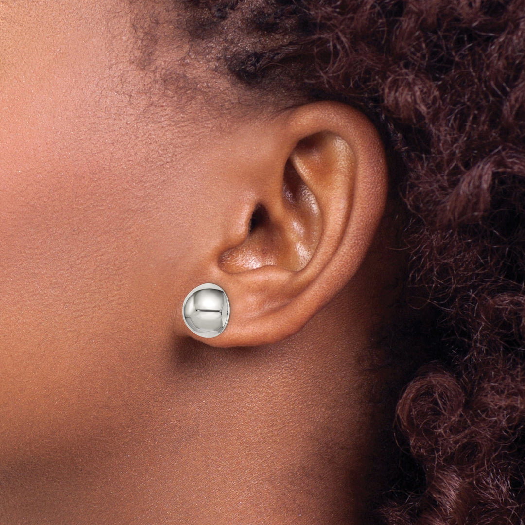 Lovely Rita's Earrings Sterling Silver 12MM Half Ball Post Earrings