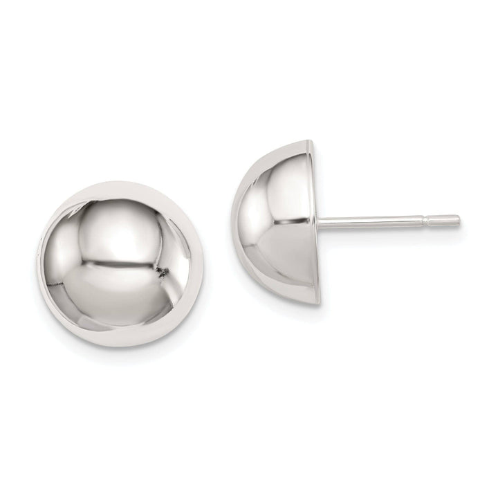 Lovely Rita's Earrings Sterling Silver 12MM Half Ball Post Earrings