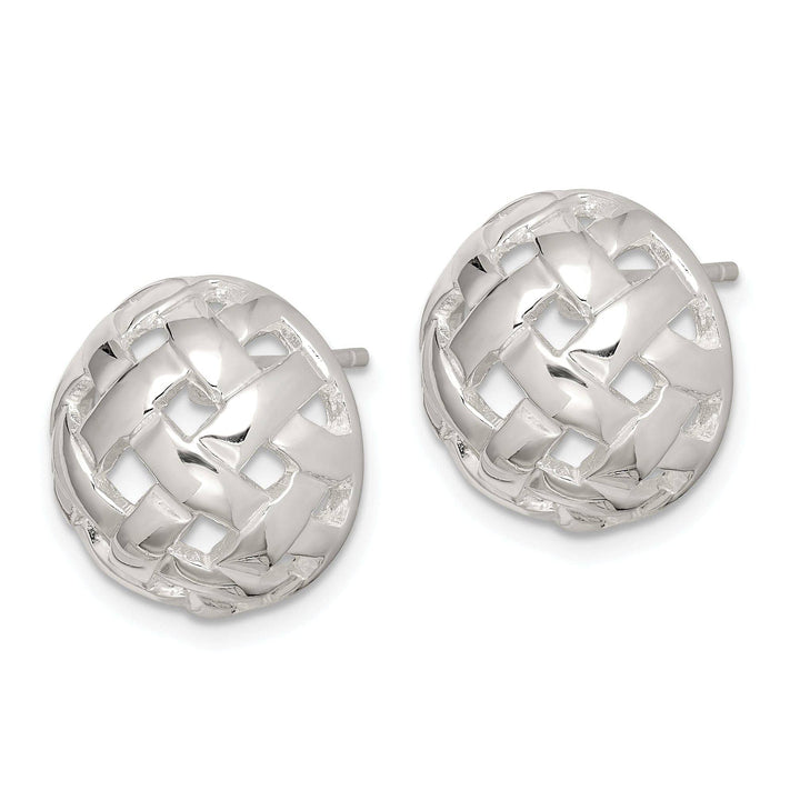 Lovely Rita's Earrings Sterling Silver 14MM Fancy Ball Post Earrings