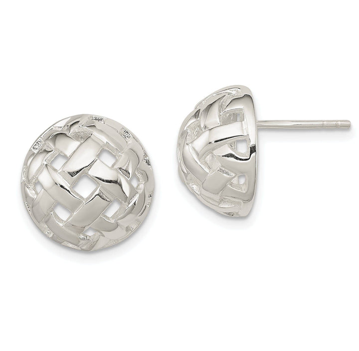 Lovely Rita's Earrings Sterling Silver 14MM Fancy Ball Post Earrings