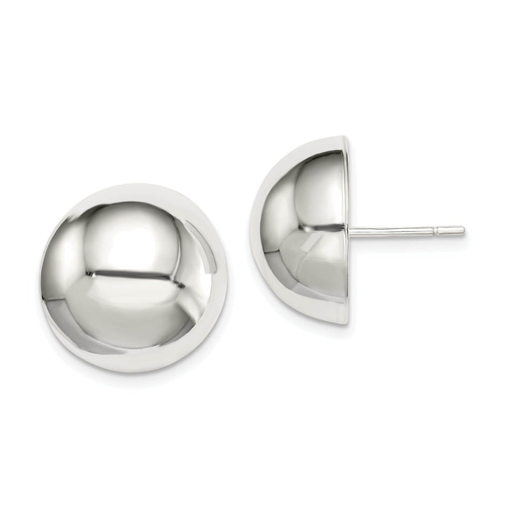 Lovely Rita's Earrings Sterling Silver 16MM Half Ball Post Earrings
