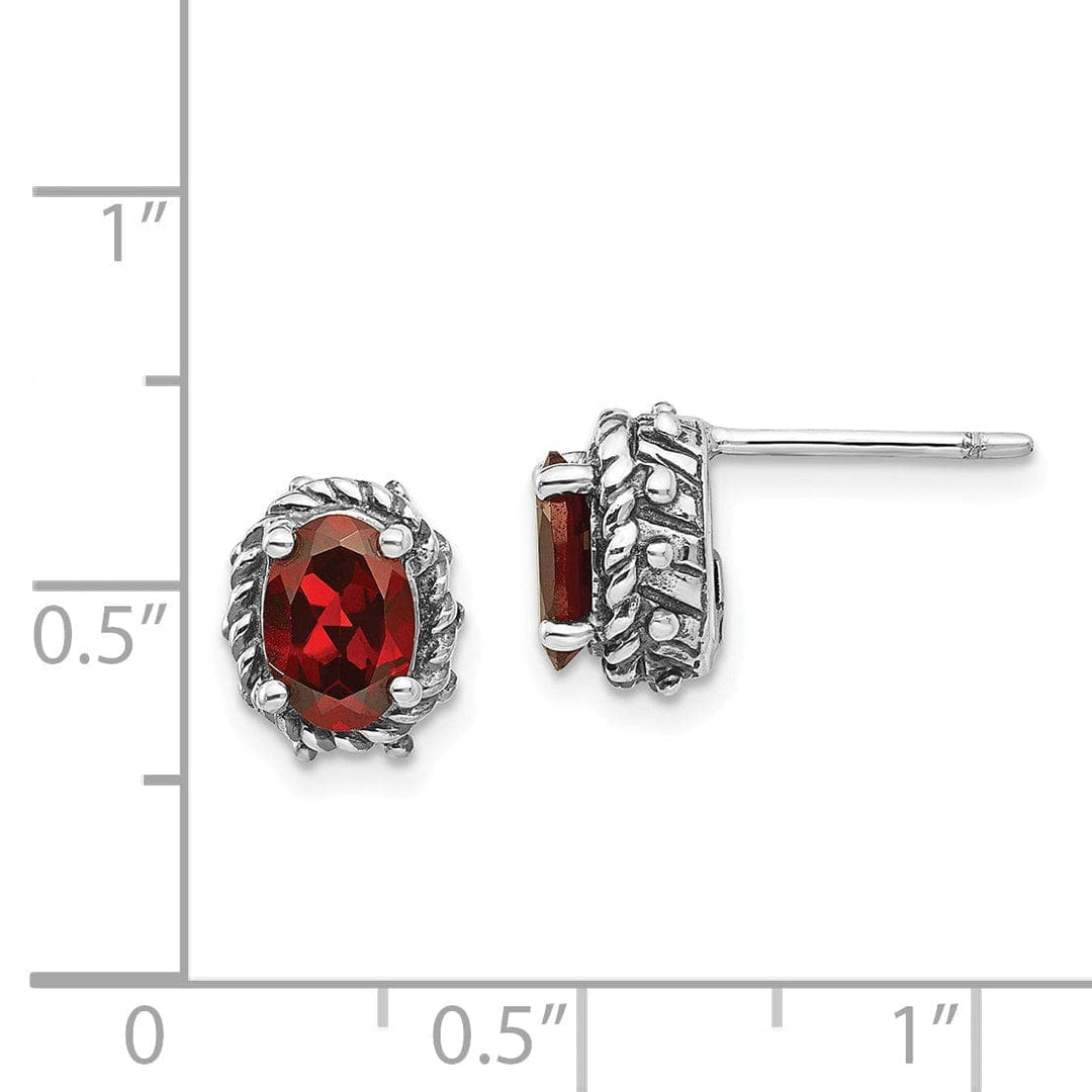 Shey Couture Earrings Sterling Silver 2.10 Carat Garnet Earrings