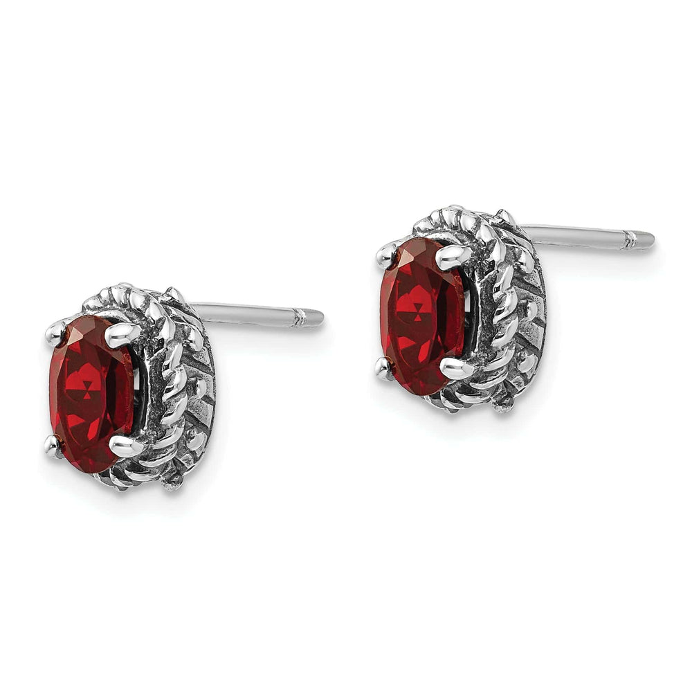 Shey Couture Earrings Sterling Silver 2.10 Carat Garnet Earrings