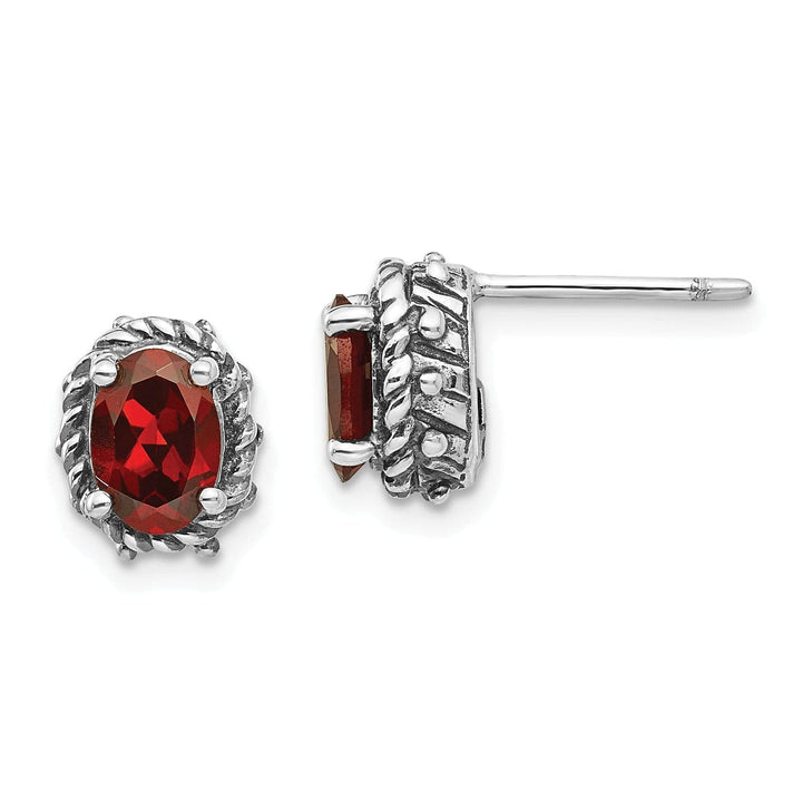 Shey Couture Earrings Sterling Silver 2.10 Carat Garnet Earrings