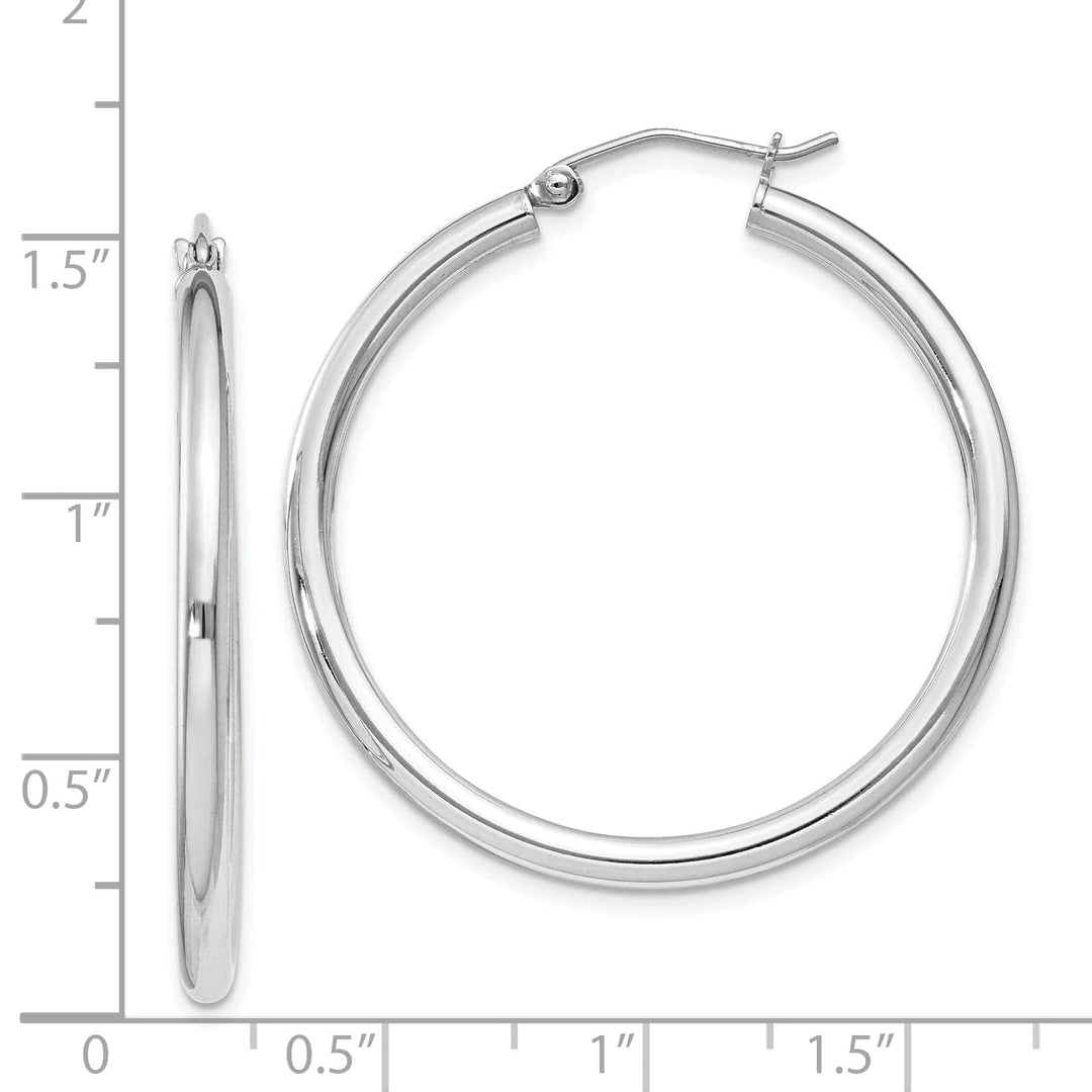 Lovely Rita's Earrings Sterling Silver 2.5MM Round Hoop Earrings